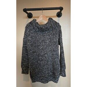 Zara knit black and white marbled  hi low sweater women's size small